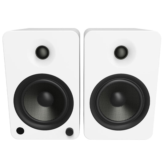 Kanto YU6 200W Powered Bookshelf Speakers Matte White, Bluetooth, Vinyl Ready, 10.7" - Auzzistore