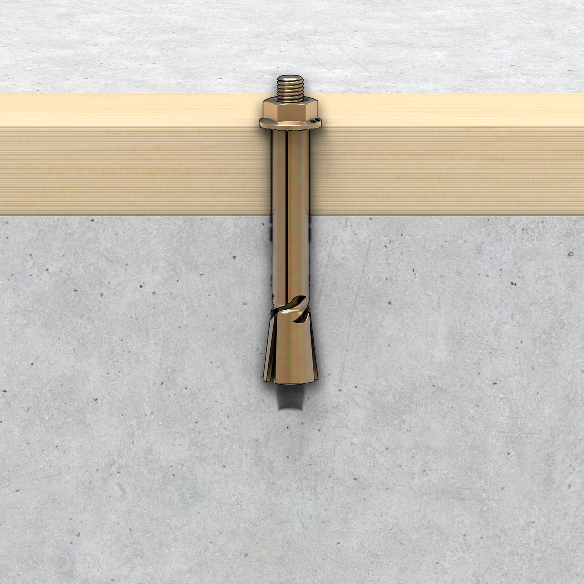 Ramset DynaBolt Plus 12mm x 60mm Masonry Anchor Gold Steel 25 Pack