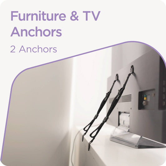 Perma Child Safety TV and Furniture Anchors 2 Pack - Adjustable 14.5cm to 90cm - Holds up to 100kg – view 2