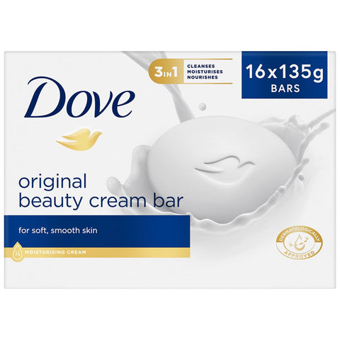 Dove Beauty Cream Bar Original Soap 16 x 135g - Auzzistore