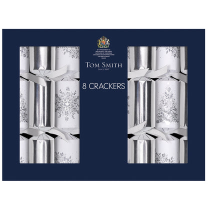 Tom Smith 8 Luxury Christmas Crackers Silver
