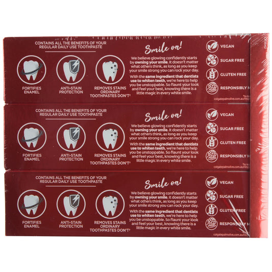 Colgate Optic White Fluoride Toothpaste Stain Fighter Enamel Care Gentle Mint 3 x 140g – view 2