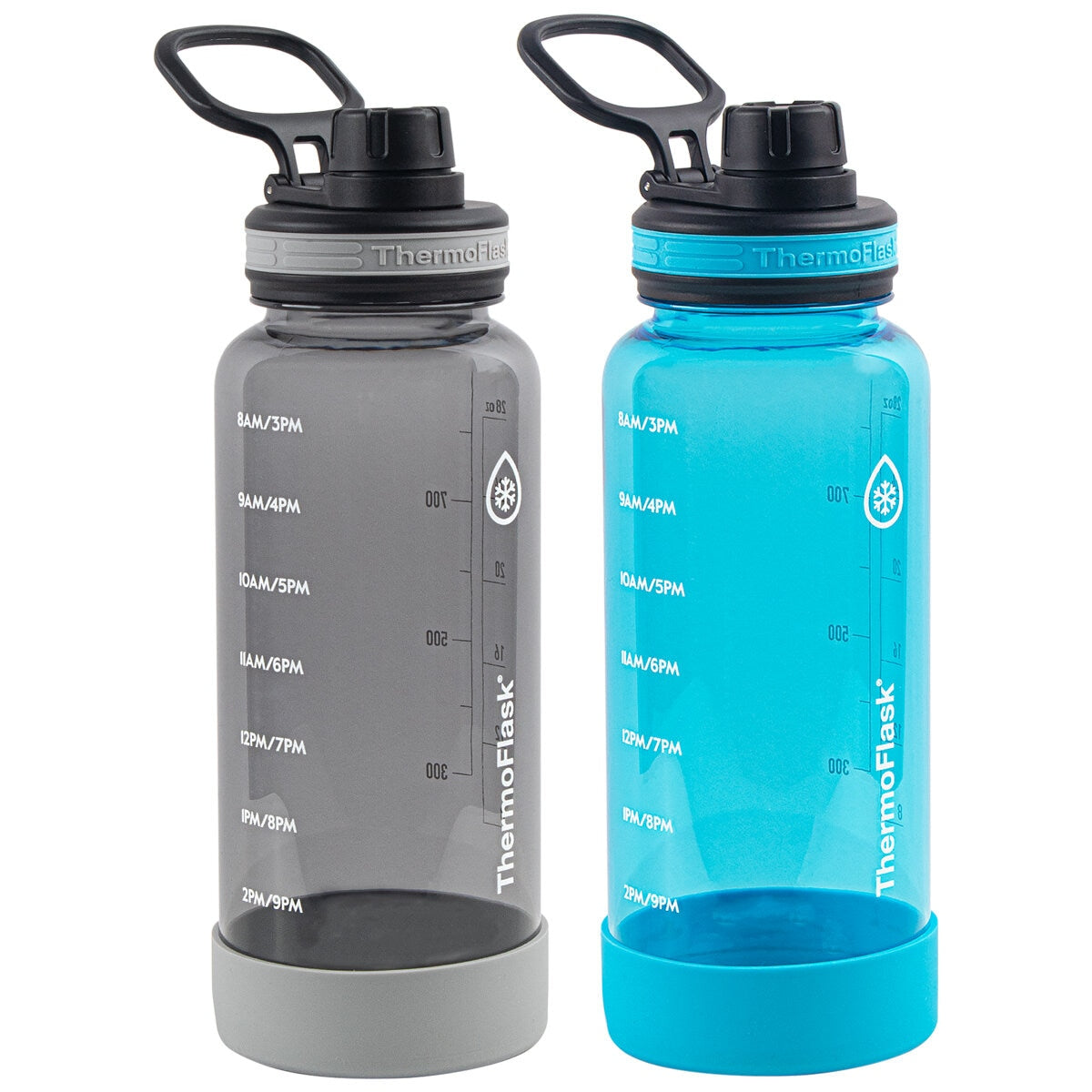 Thermoflask Motivational Drink Bottle 946ml 2 Pack Blue And Black