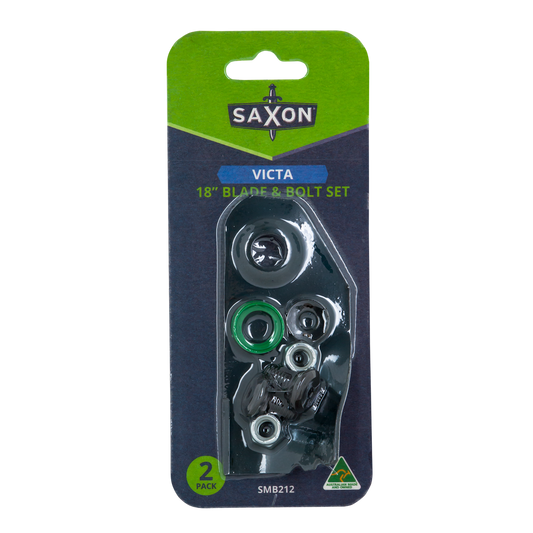 Saxon 18" Mower Blade Bolt Set - 2 Blades for Victa Mulch & Catch - Auzzistore