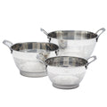 MIU Colander 3 Piece Set Stainless Steel Capacity 1.4L 2.8L 4.7L