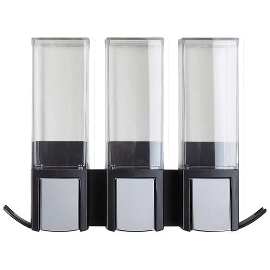 Better Living Clever Triple Chamber Shower Dispenser 500ml Matte Black