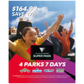 Village Roadshow Super Pass 7 Days 4 Parks Family Theme Park Ticket