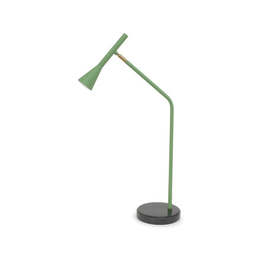 Home Design Green Svelte Desk Lamp - 1365mm x 645mm x 160mm - Black Marble Base