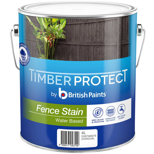Timber Protect Charcoal Fence Stain 4L Water Based UV Resistant - Auzzistore