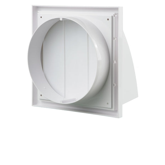 Blauberg 125mm Weatherproof Exterior Wall Cowl ABS Plastic Easy Maintenance – view 2 - Auzzistore