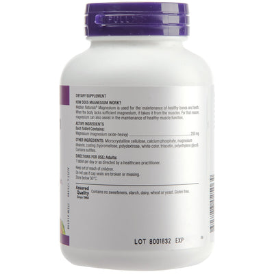 Webber Naturals Magnesium 250mg 150 Tablets