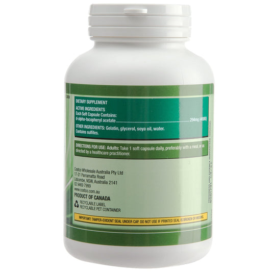 Kirkland Signature Natural Vitamin E 400 IU 200 Softgels – view 2