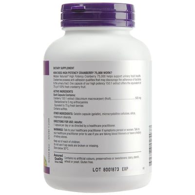 Webber Naturals Cranberry Extract 500mg 120 Capsule