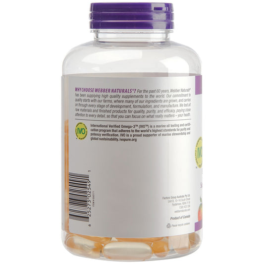 Webber Naturals Triple Strength Fish Oil 120 Softgel Capsules – view 2