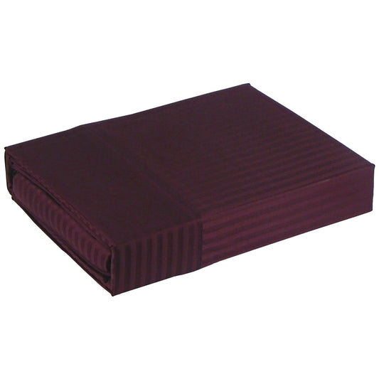 Ramesses 1000 Thread Count Pima Cotton Narrow Stripe King Sheet Set Burgundy – view 2 - Auzzistore