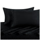 Ramesses 1000 Thread Count Pima Cotton Narrow Stripe King Sheet Set Black – view 2