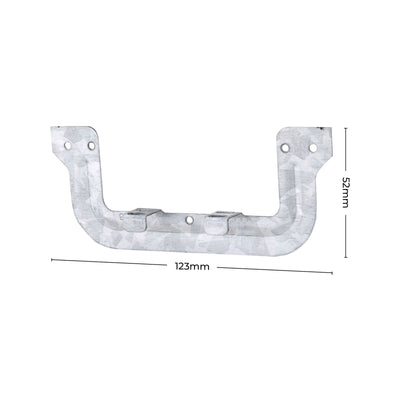 DETA Plaster Clip Bracket - Galvanised Steel - 123mm x 52mm - Durable