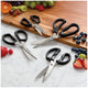 Sabatier 4-Piece Kitchen Shear Set – Stainless Steel Scissors with Soft Grip Handles in Black – view 2