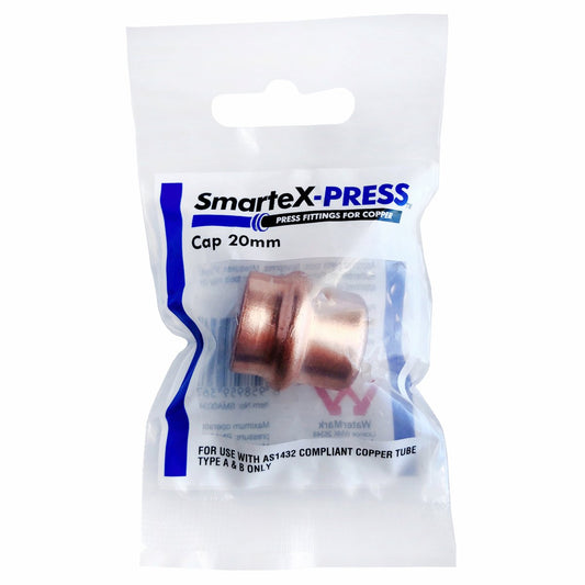 SmarteX-PRESS Cap - 20mm - Copper - Flame-Free Installation – view 2 - Auzzistore