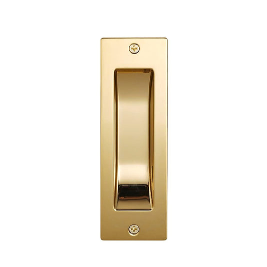 Gainsborough Rectangular Flush Pull - 35mm x 115mm - Zinc - Bright Goldtone - Auzzistore