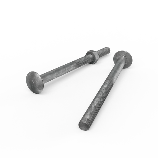 Zenith Cup Head Bolt - M10 x 150mm - Hot Dipped Galvanised - Rust Resistant - Auzzistore