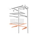 Flexi Storage White Double Slot Sliding Basket Frame 600mm Steel Storage