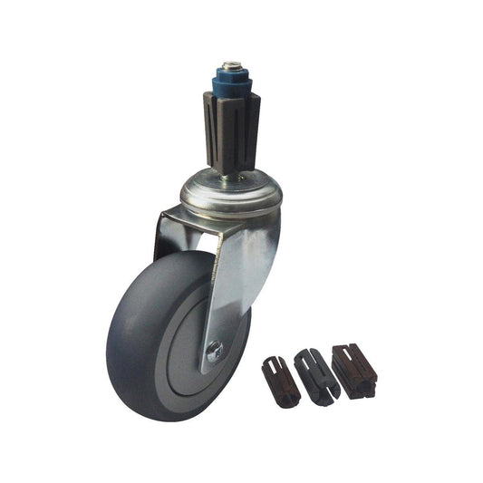 Easyroll Castor Xpan Kit - 100mm - Rubber - 120kg Load Rating - Auzzistore