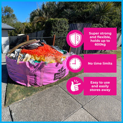 Aussie Skip Bag 3m3 Boomer Woven PPE 600kg Max Load Eco-Friendly
