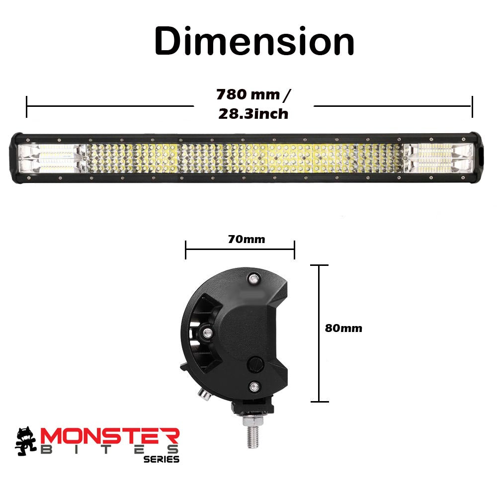 28 inch Philips LED Light Bar Quad Row Combo Beam 4x4 Work Driving Lamp 4wd | Auzzi Store