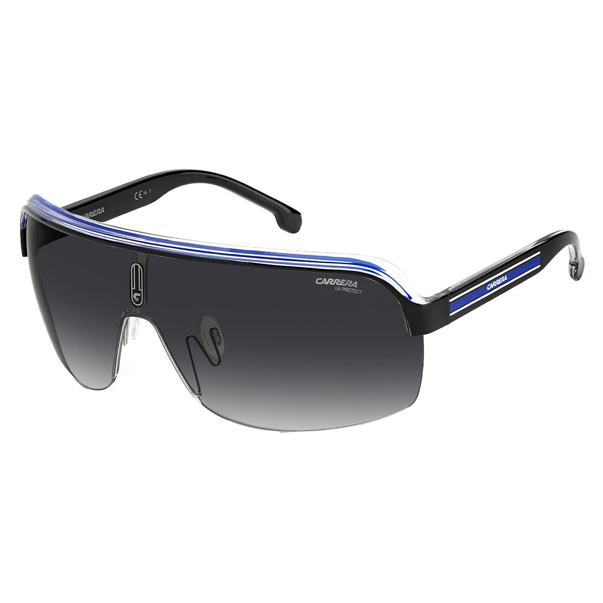 Carrera Topcar 1/N Men's Sunglasses Black Crystal Black White Blue