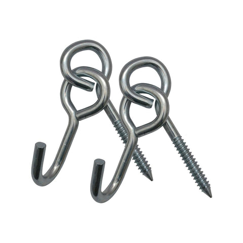Two Trees Permanent Hammock Hooks 2 Pack - Heavy Duty Steel - 250kg Capacity - Auzzistore