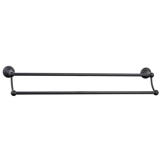Mondella Maestro Double Towel Rail 620mm Matte Black - 2 Bars