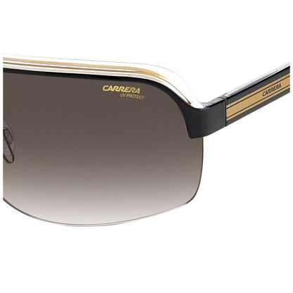 Carrera Topcar 1/N Men's Sunglasses | Oversized Teardrop Frames, Lightweight Polyamide, Contrasting Brow Bar, Prominent Temples