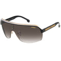 Carrera Topcar 1/N Men's Sunglasses | Oversized Teardrop Frames, Lightweight Polyamide, Contrasting Brow Bar, Prominent Temples