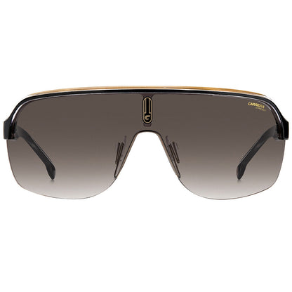 Carrera Topcar 1/N Men's Sunglasses | Oversized Teardrop Frames, Lightweight Polyamide, Contrasting Brow Bar, Prominent Temples