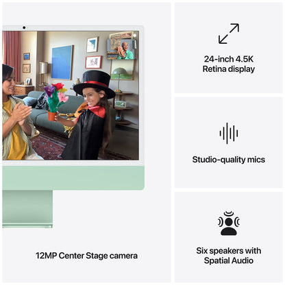 Apple iMac 24 Inch Retina 4.5 Display M4 Chip 8 Core GPU 16GB 256GB SSD Green