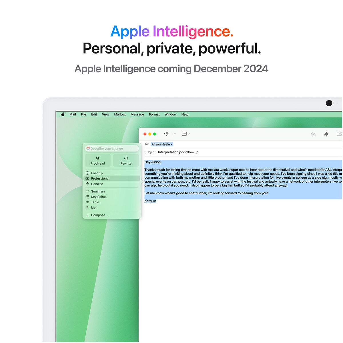 Apple iMac 24 Inch Retina 4.5 Display M4 Chip 8 Core GPU 16GB 256GB SSD Green