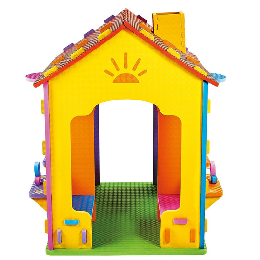 Funhouse EVA Foam Playhouse for Kids - Two-Room Design | Soft & Durable | Vibrant Colors | 107 X 80 X 118 cm Size – view 2 - Auzzistore