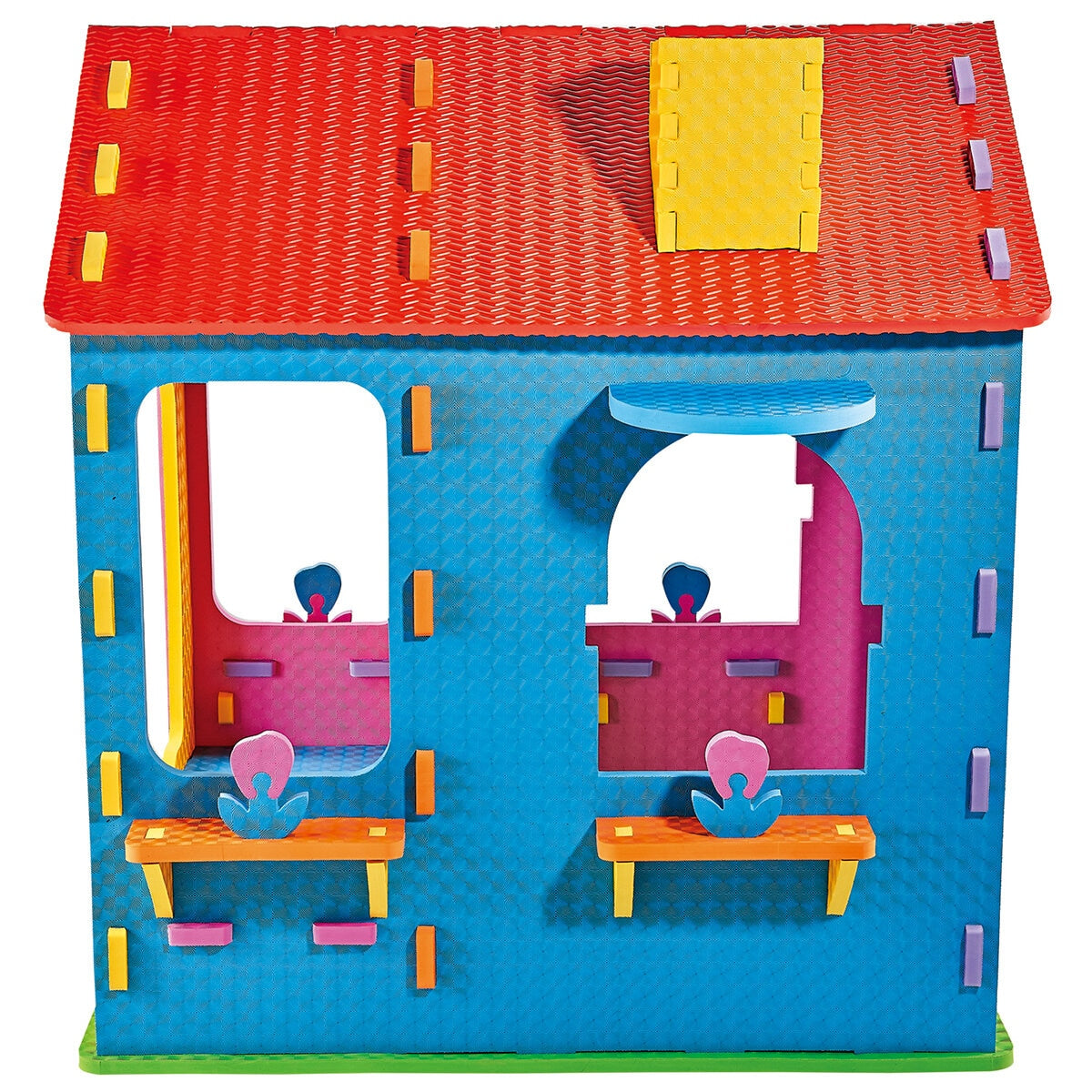 Funhouse EVA Foam Playhouse for Kids - Two-Room Design | Soft & Durable | Vibrant Colors | 107 X 80 X 118 cm Size