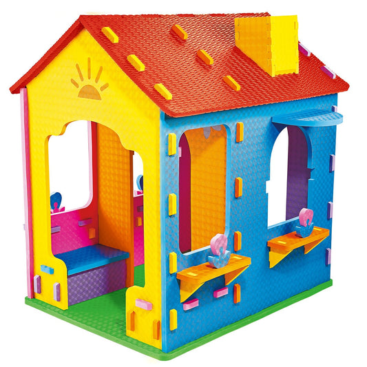 Funhouse EVA Foam Playhouse for Kids - Two-Room Design | Soft & Durable | Vibrant Colors | 107 X 80 X 118 cm Size - Auzzistore
