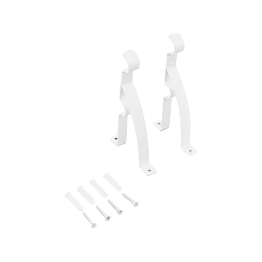 Windoware Double Stayed Curtain Rod Bracket 2 Pack - White - 127mm - Auzzistore