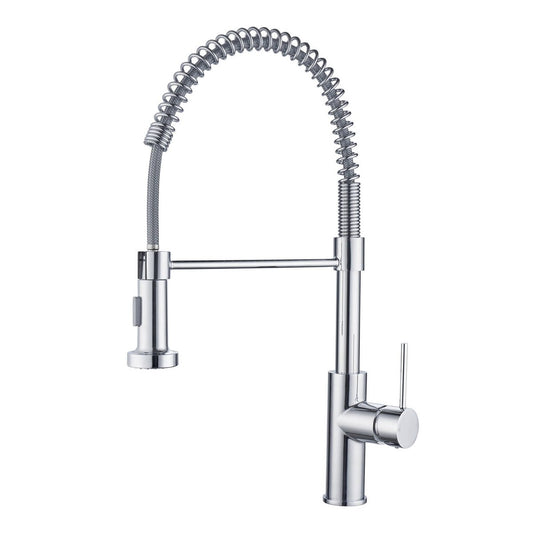 Mondella 35mm Chrome Sink Mixer - Dual Function Coil Pull Down