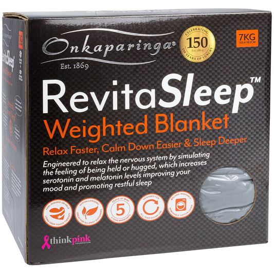 Onkaparinga RevitaSleep Weighted Blanket Charcoal 7kg – view 2