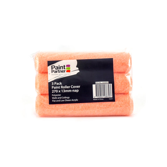 Paint Partner 270mm Paint Roller Cover - 3 Pack