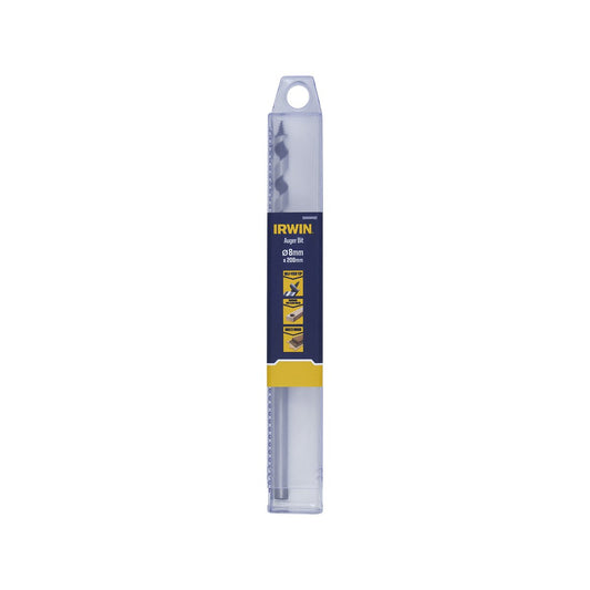 Irwin Auger Bit 8mm x 200mm - 125mm Drilling Depth - Hardened Steel – view 2 - Auzzistore