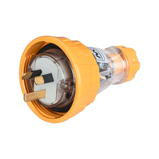 CordTech 3 Pin Plug - 10A - PVC - IP66 Rated - Auzzistore