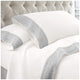 Kingtex 1500 Thread Count Crochet Lace Microfibre Sheet Set King Single Silver/White