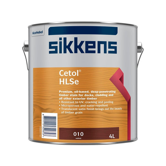 Sikkens Cetol Hlse Timber Finish 4L 210mm x 190mm x 210mm Walnut - Durable UV Resistant - Auzzistore