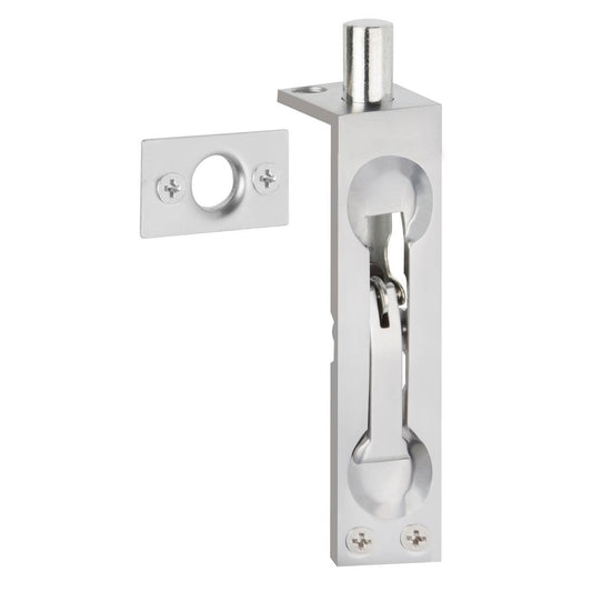 Delf Architectural Satin Chrome Flush Bolt 110 x 21mm Easy Use - Auzzistore
