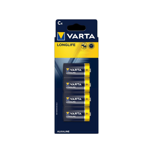 Varta C Alkaline Batteries - 4 Pack - Longlife - Made In Germany